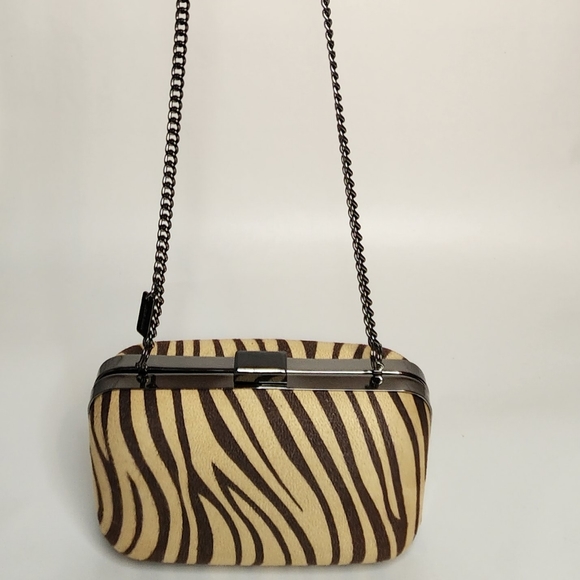 EUC Nine West Zebra Print Crossbody Clutch - Picture 7 of 9